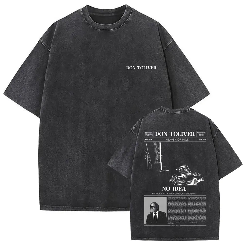 Washed Vintage Rapper Don Toliver Hardstone Psycho  Oversized T-shirts, different models