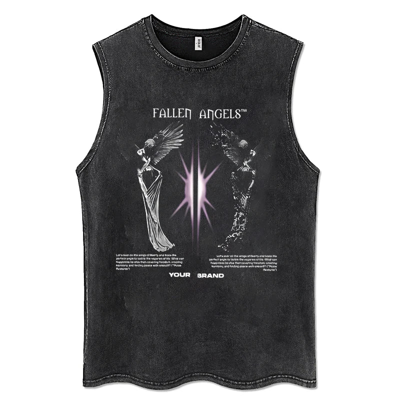 Y2K Tanks Tops for Men Women Vintage Black Men's Tshirts Gothic