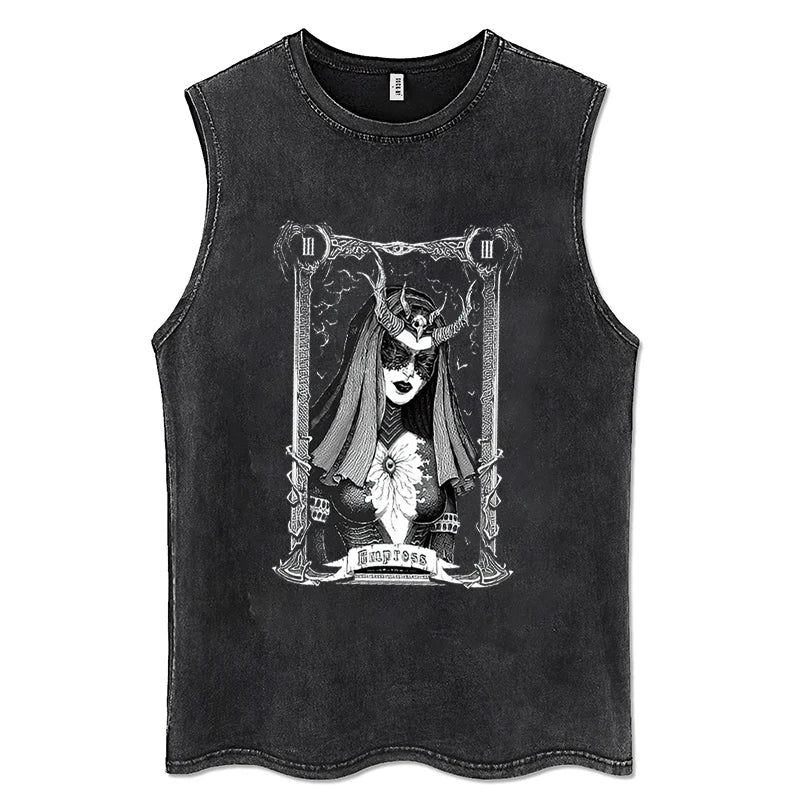 Y2K Tanks Tops for Men Women Vintage Black Men's Tshirts Gothic