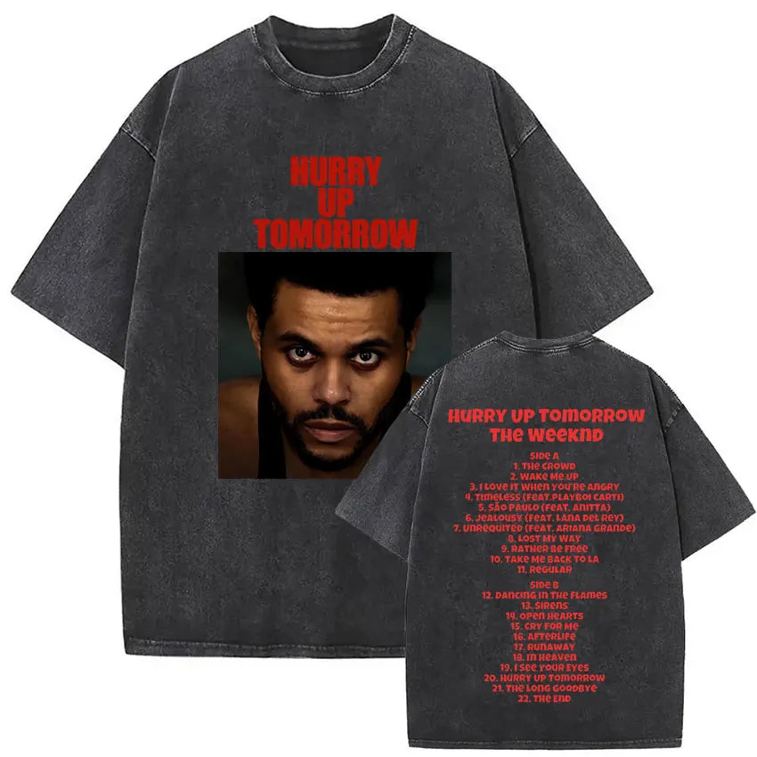 The Weeknd Vintage Washed T Shirt Men, different model