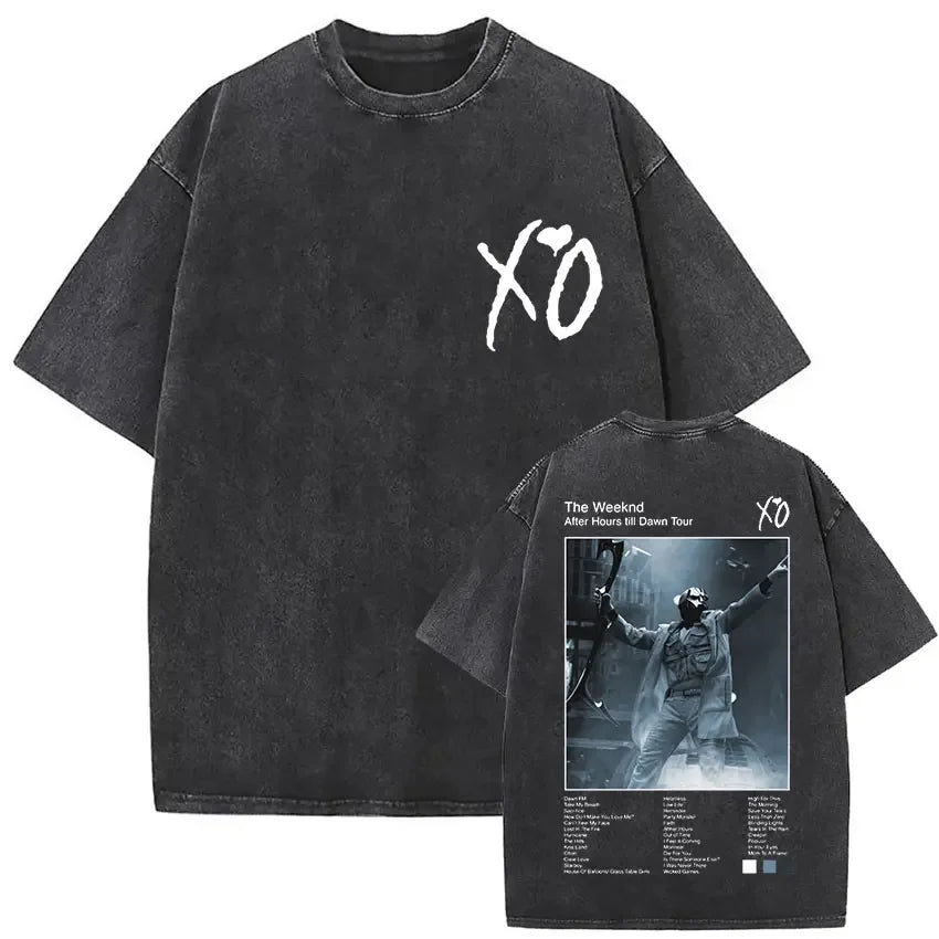 The Weeknd Vintage Washed T Shirt Men, different model
