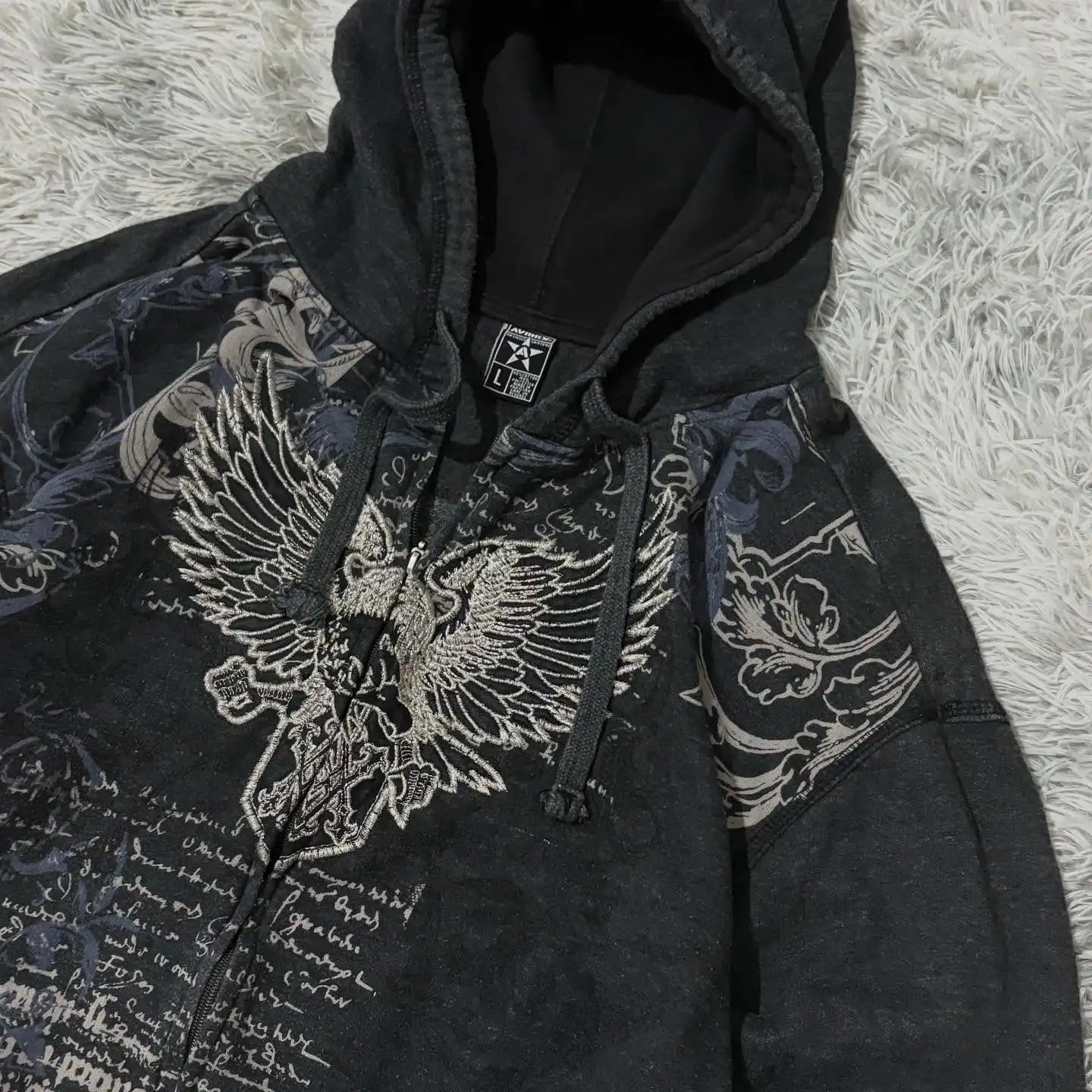 Oversized Pattern Printed Zipper Hooded Sweater Men Y2K Gothic 2026, different models