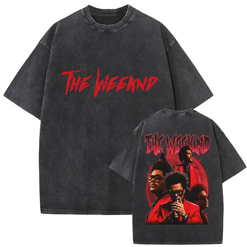 The Weeknd Vintage Washed T Shirt Men, different model