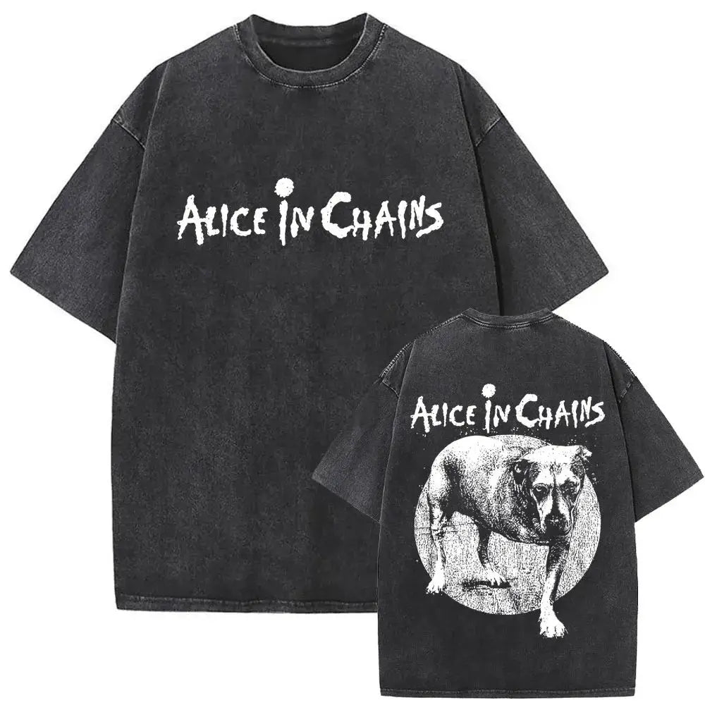 T-Shirt Rock Band Alice in Chains Dirt Washed Vintage  Y2k, different models