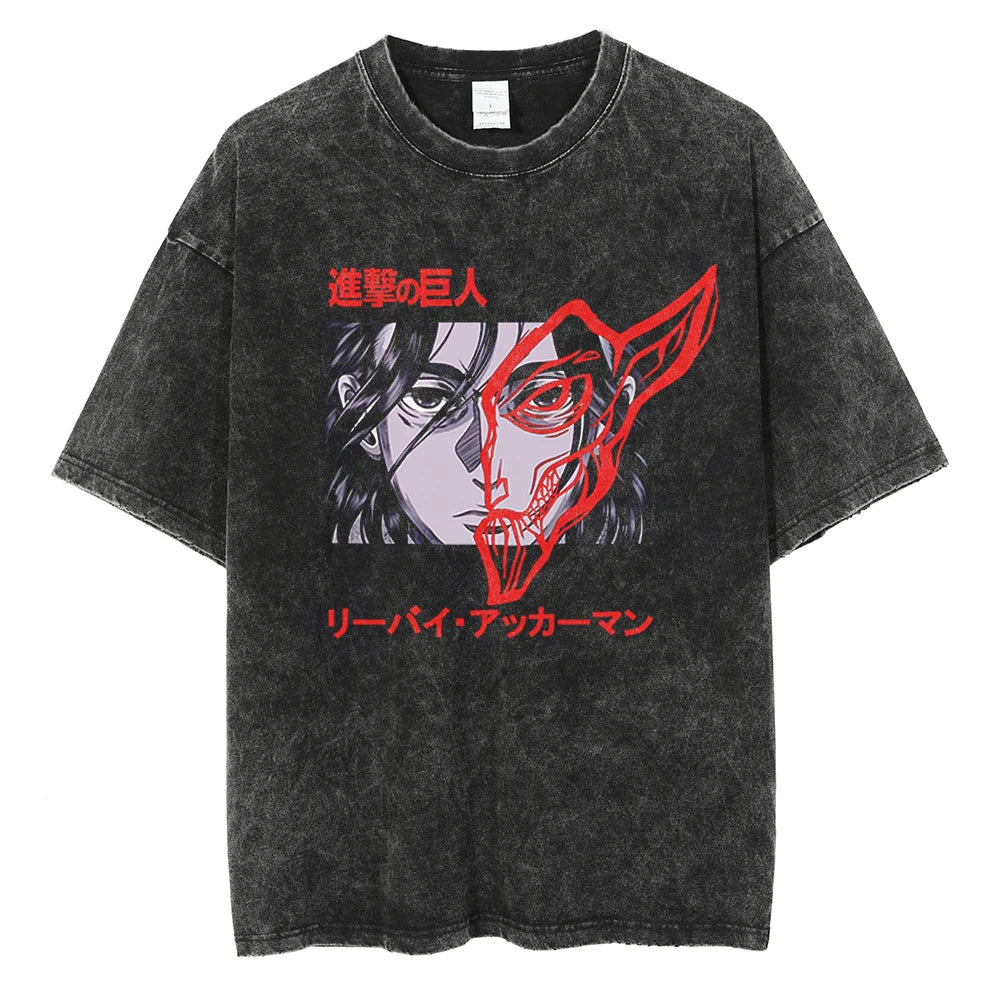 Attack On Titan T-shirts Tee Men Women Vintage Manga Oversized Casual, Different models