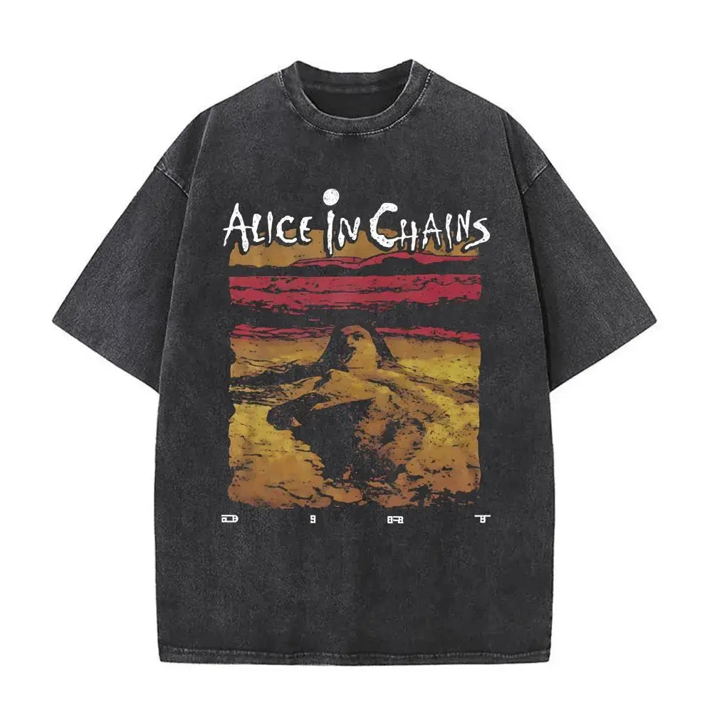 T-Shirt Rock Band Alice in Chains Dirt Washed Vintage  Y2k, different models
