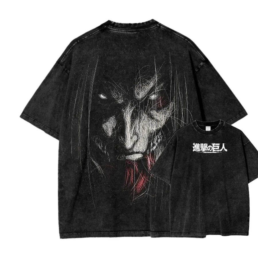 Attack On Titan Tee Men Women Washed  Manga Vintage, Different models
