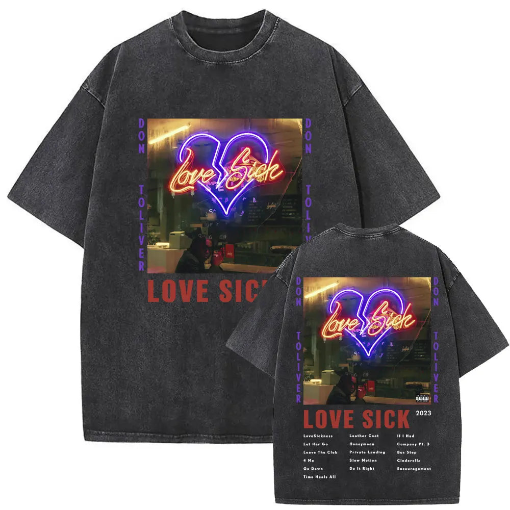 Washed Vintage Rapper Don Toliver Hardstone Psycho  Oversized T-shirts, different models