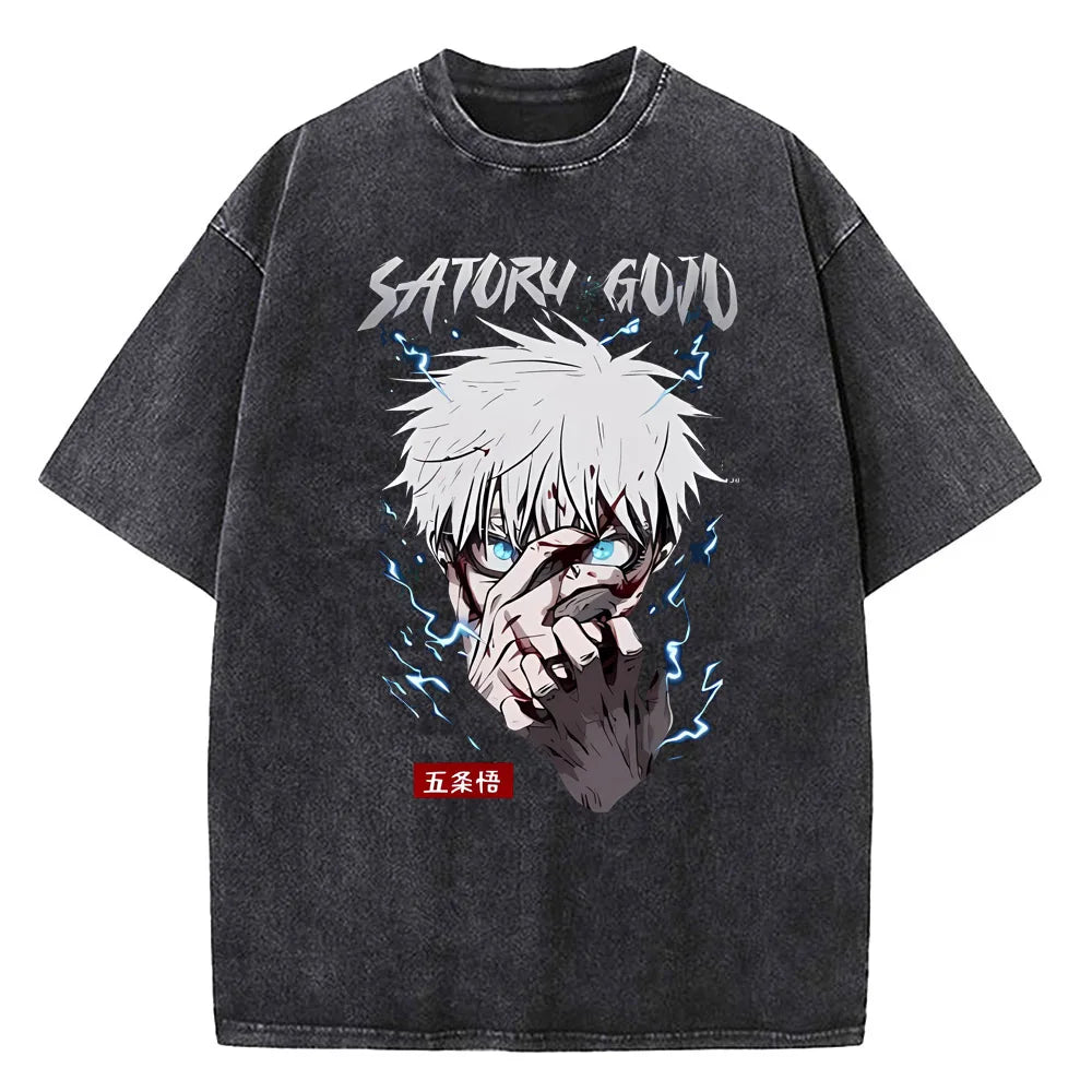 Jujutsu Kaisen Gojo Satoru T Shirts Washed Unisex High Quality  for men, different models